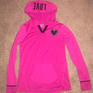 Justice pink hoodie
